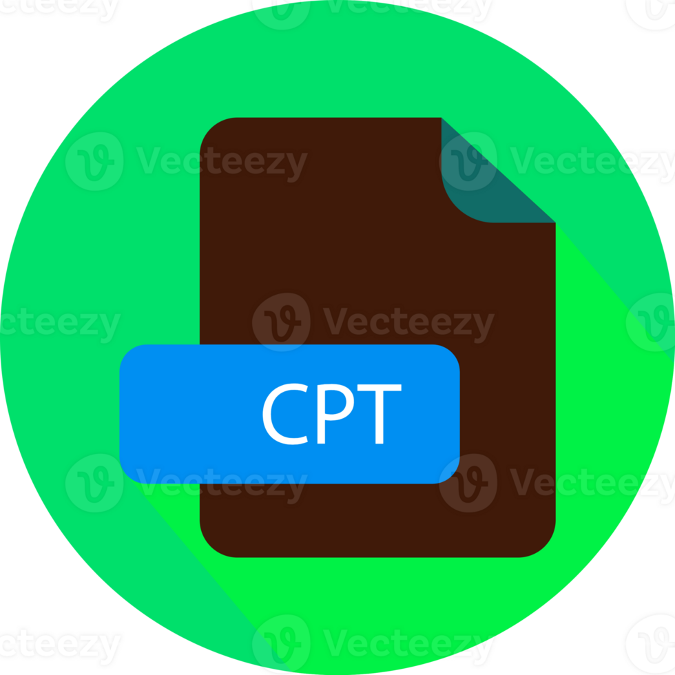Cpt File Extension Icon With Black Shadow Circular Icon png