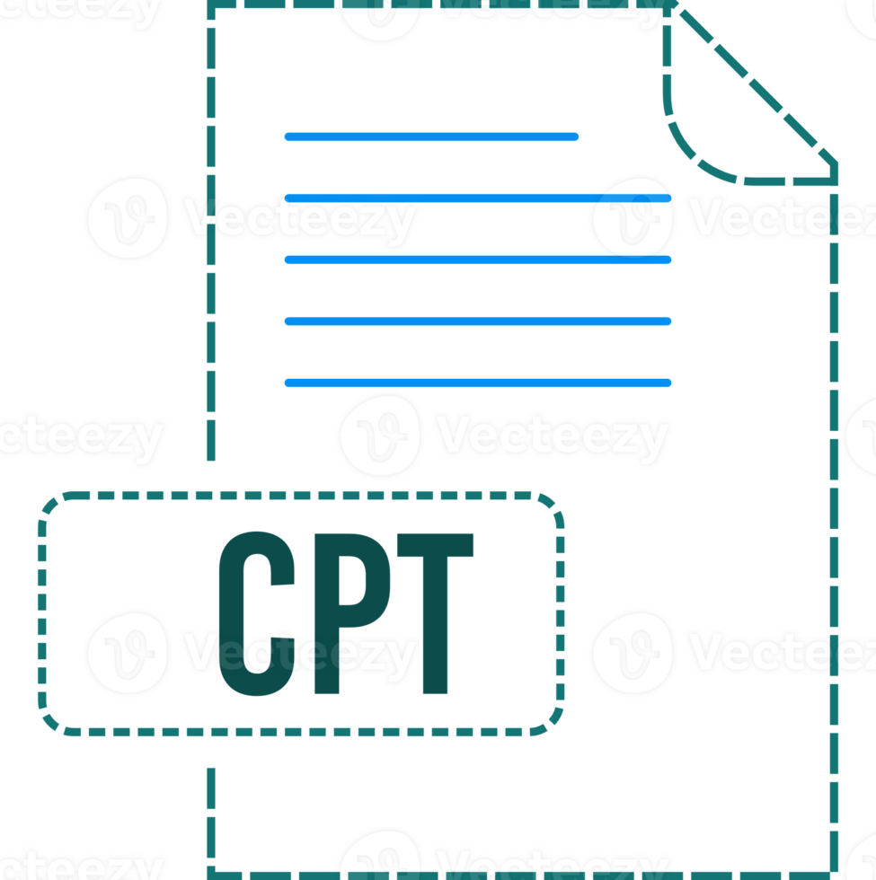 Cpt File Format Icon Dashed Outline png
