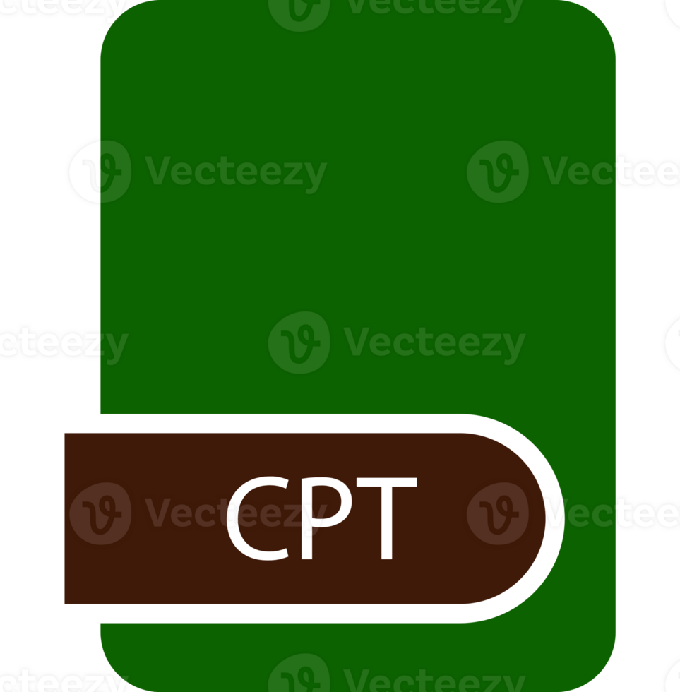 Cpt File Format Icon With Contour png