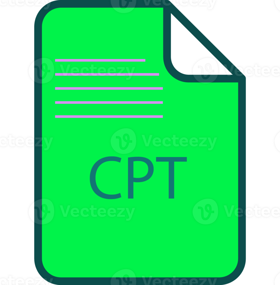 Cpt File Icon Fill And Outline Rounded Corners png