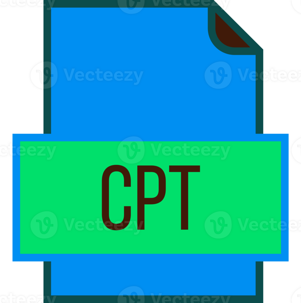 Cpt File Icon Fill And Outline Crisp Corners png