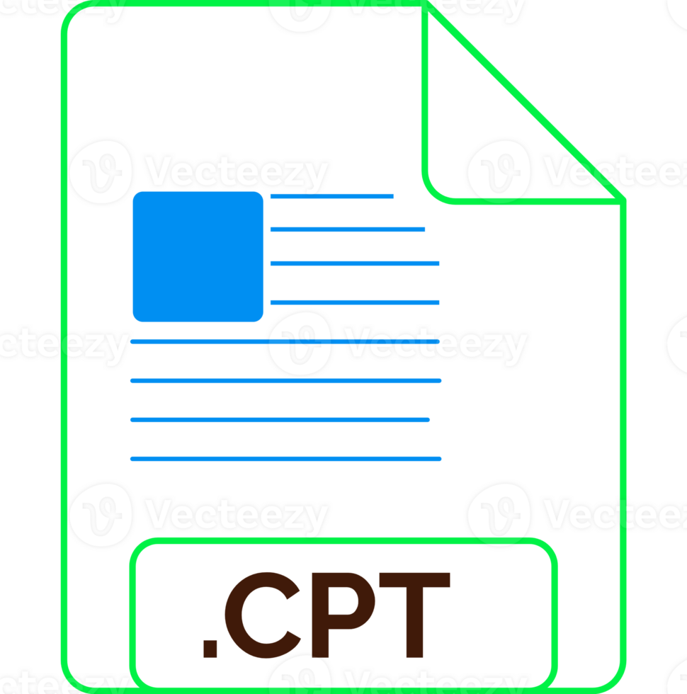 Cpt File Icon Little Lines Outline png