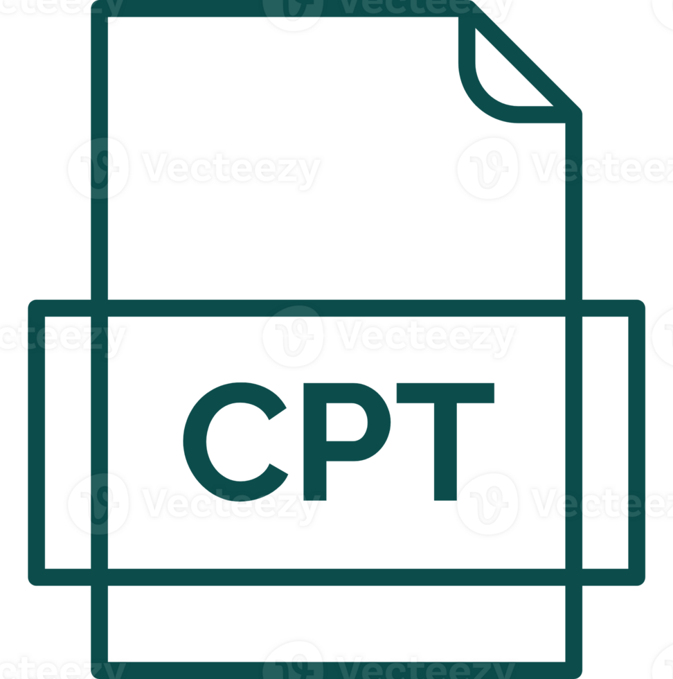 Cpt File Icon Thick Outline Rounded Corners png