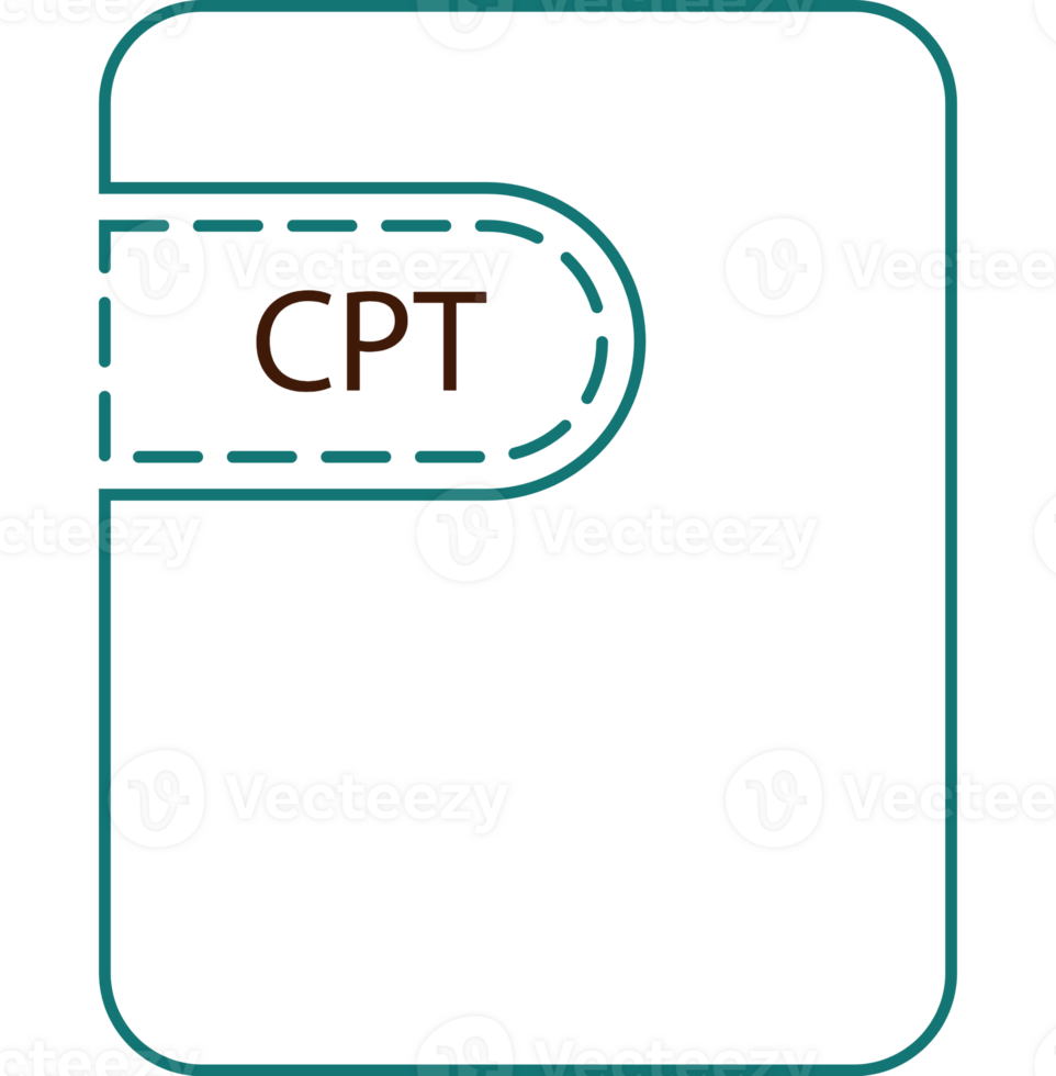 Cpt File Icon Thick Black Outline png