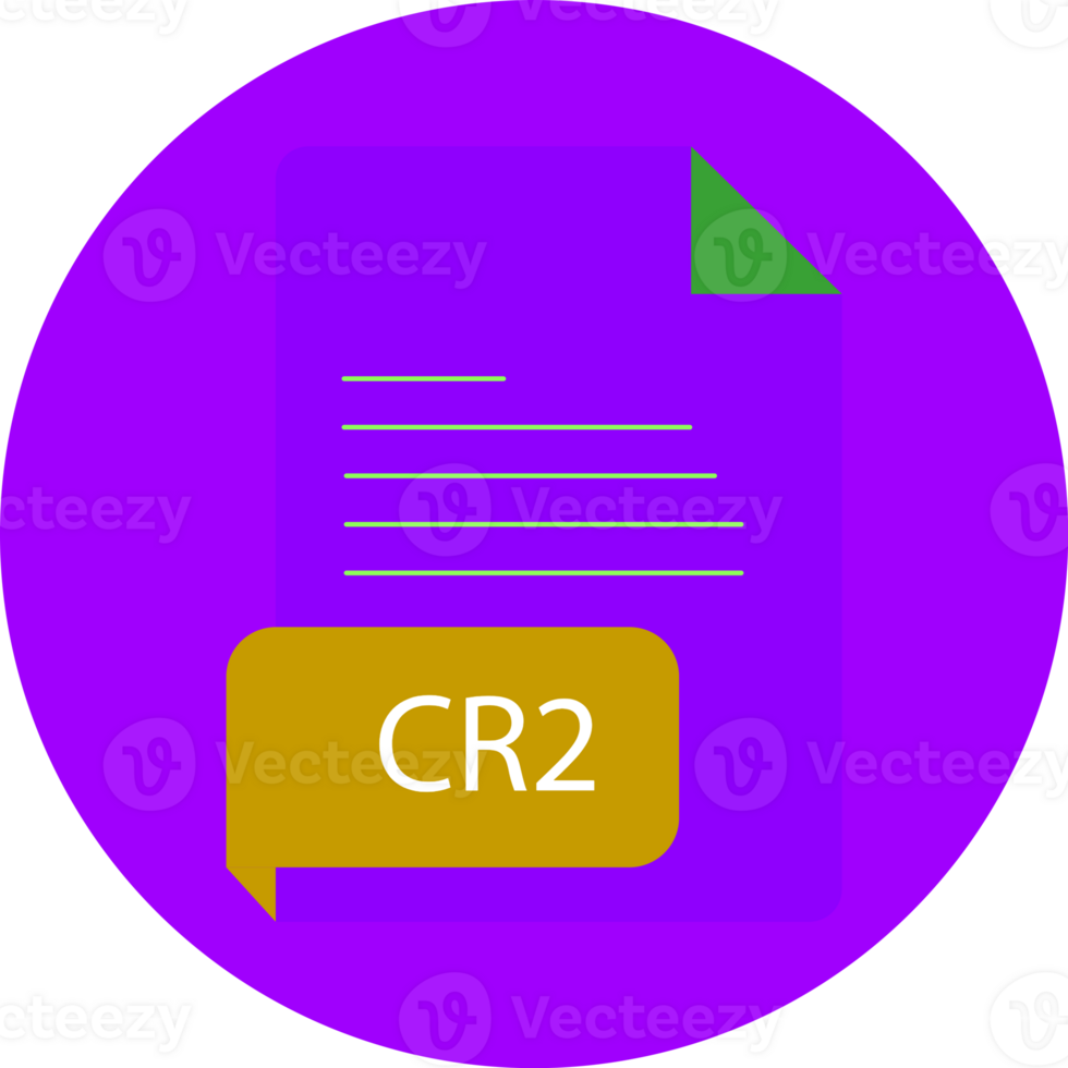 Cr2 File Extension Icon Black Color Crisp Corners Circular Shape png