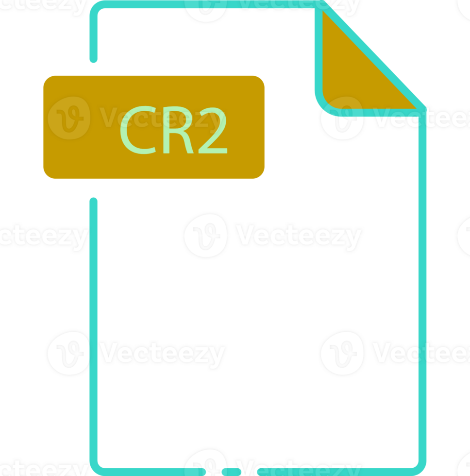 Cr2 File Format Minimal Icon Outline png