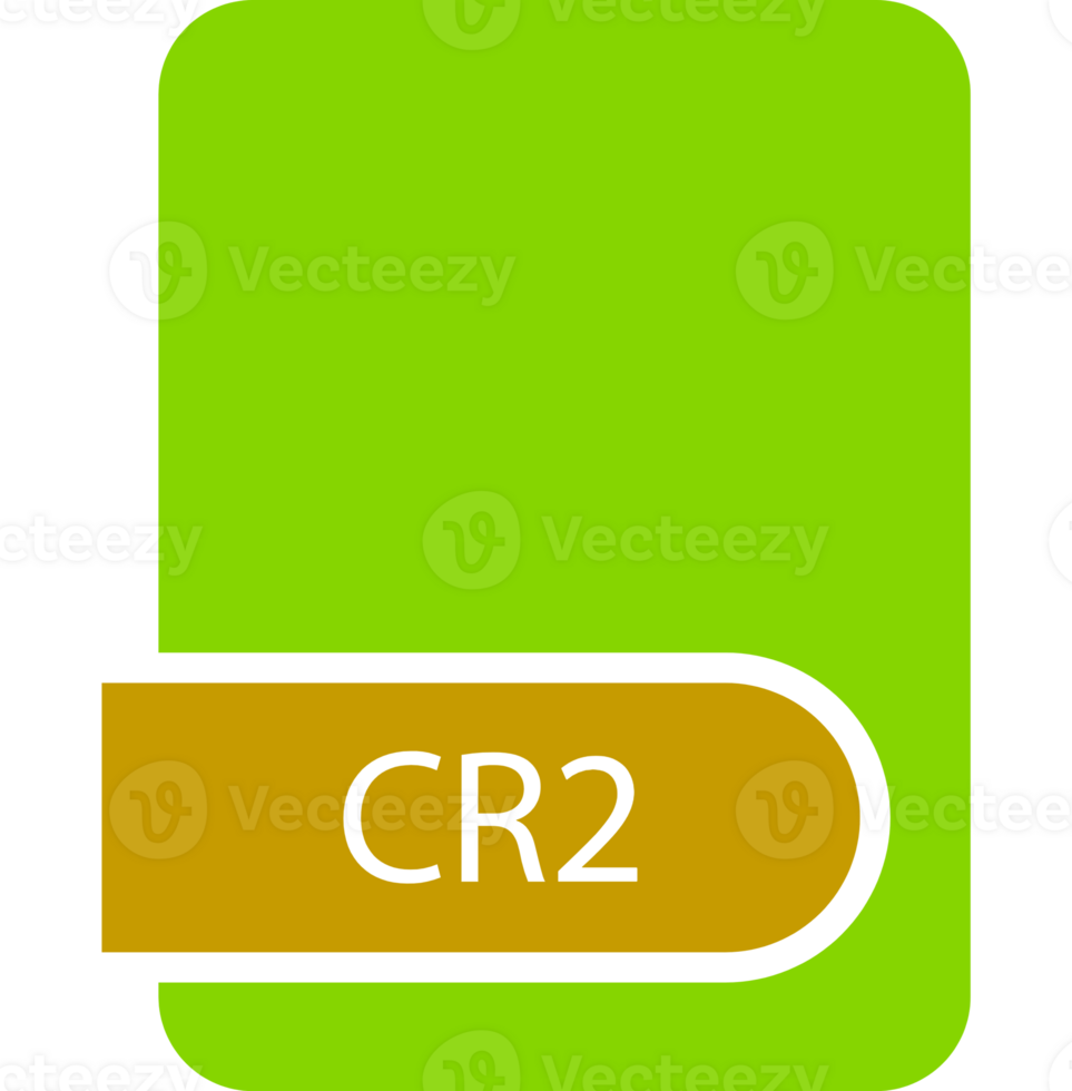 Cr2 File Format Icon With Contour png