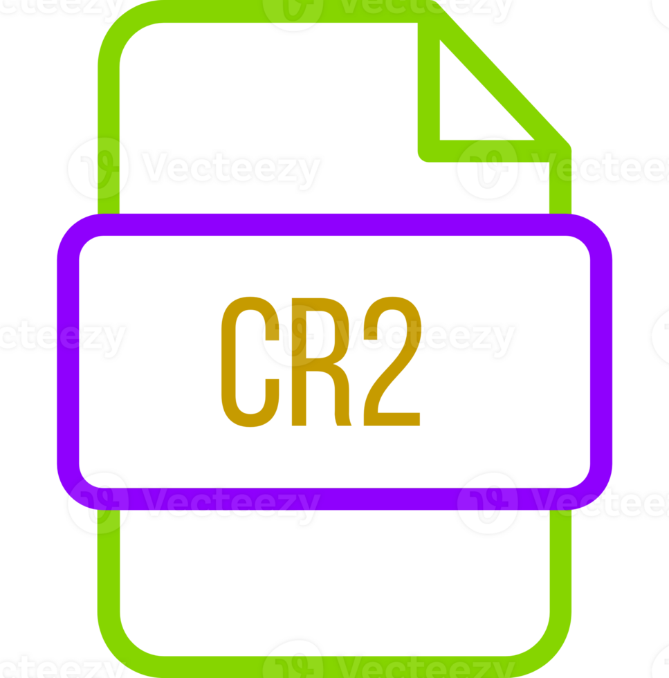Cr2 File Icon With Bold Outline png