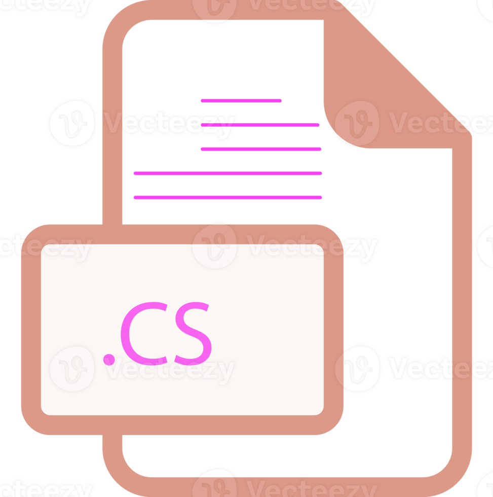 Cs File Extension Icon Color Fill Rounded Corners Inside Transparent png