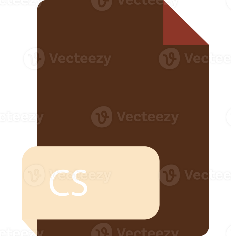 Cs File Extension Icon Crisp Corners Grey Colors png