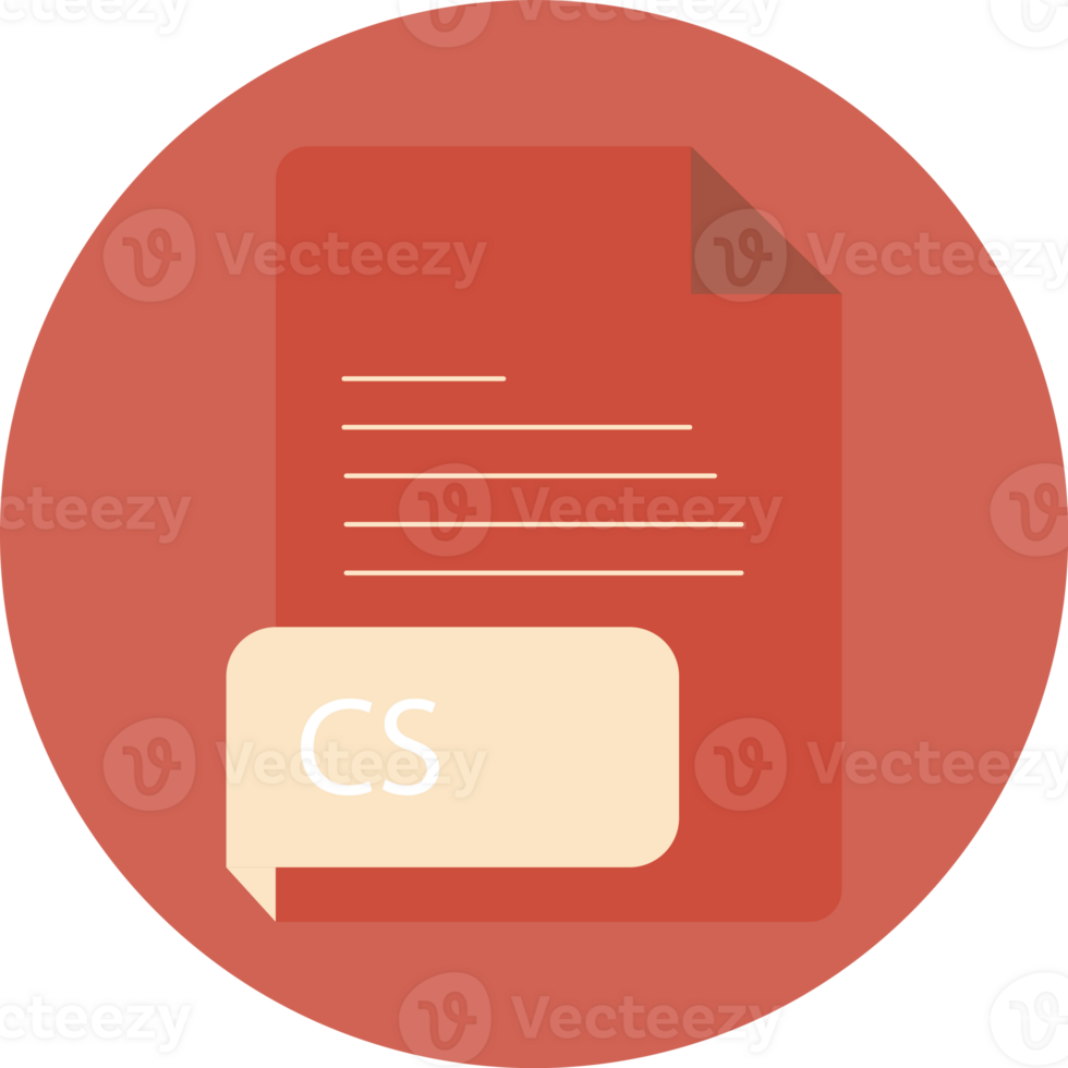 Cs File Extension Icon Black Color Crisp Corners Circular Shape png