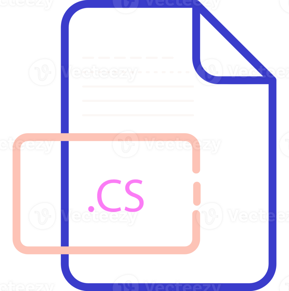 Cs File Extension Icon Little Dot And Color Fill png