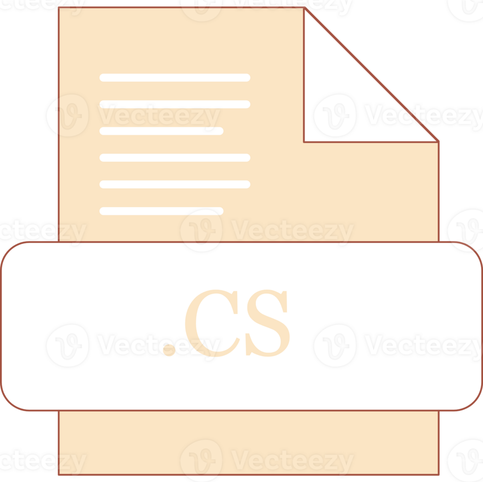 Cs File Extension Icon Insidse Fill With Lines Fill png