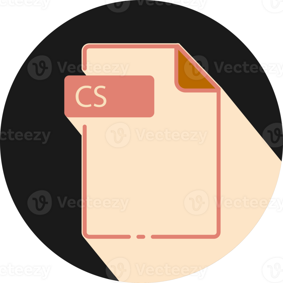 Cs File Fomat Minimal Icon With Circle Outside png