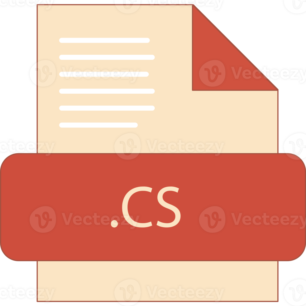 Cs File Extention Icon Old Minimal Color Fill png