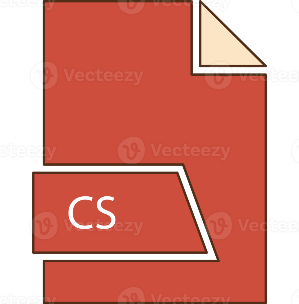 Cs File Format Icon In Shapes 2 Colors And Side Contour png