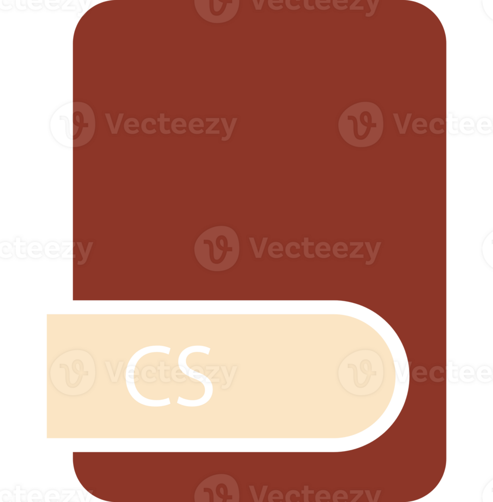 Cs File Format Icon With Contour png