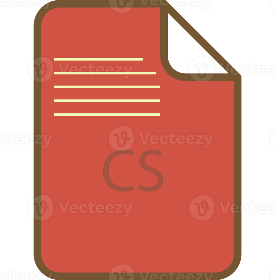 Cs File Icon Fill And Outline Rounded Corners png