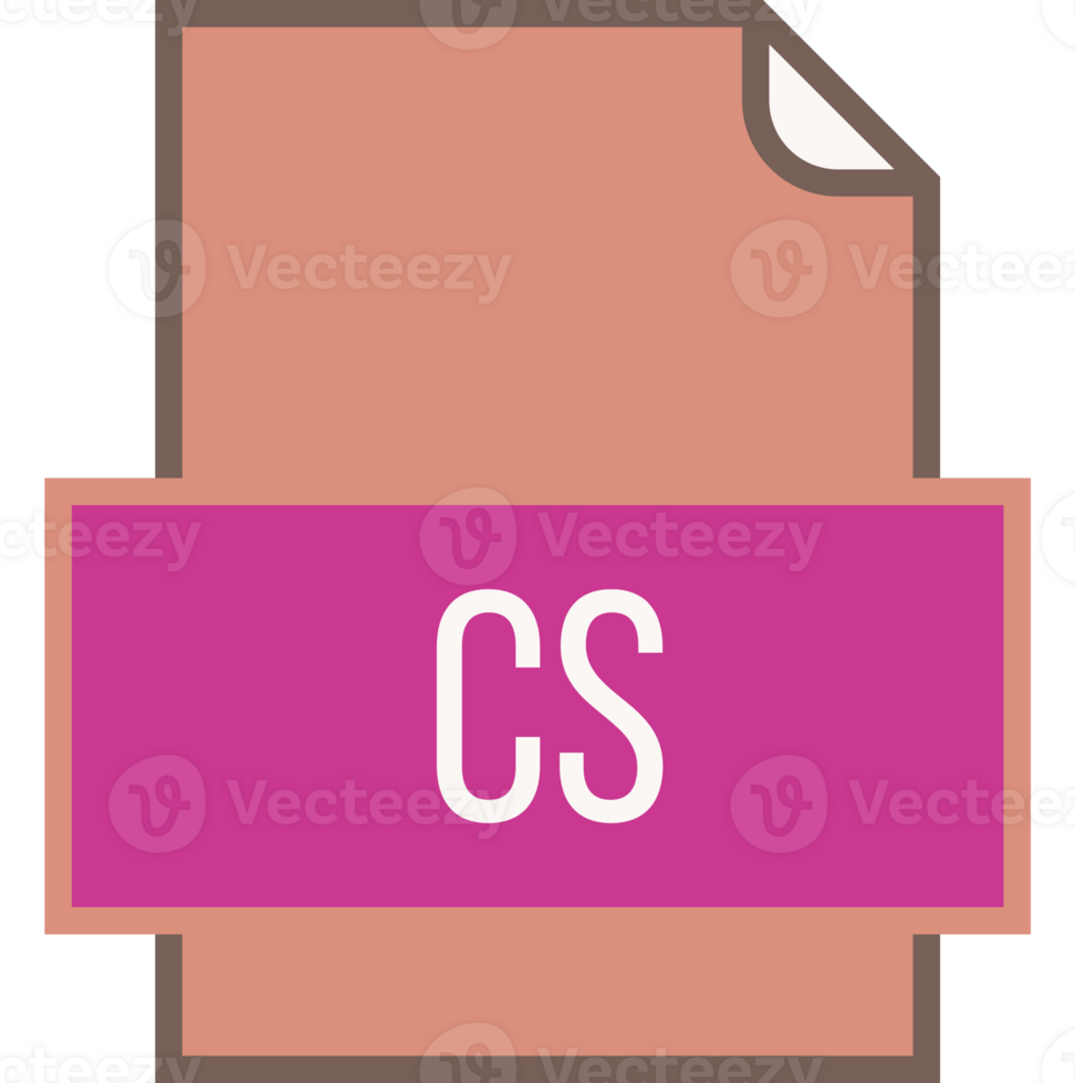 Cs File Icon Fill And Outline Crisp Corners png