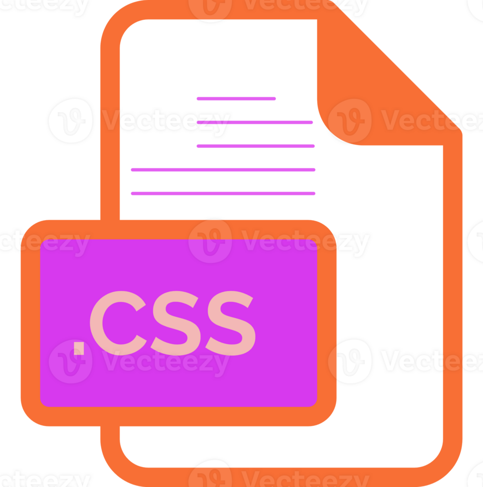 Css File Extension Icon Color Fill Rounded Corners Inside Transparent png