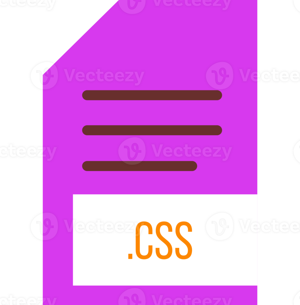Css File Extension Icon Minimal Colro Fill png