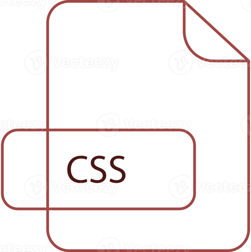 Css File Extension Icon Raw Thicker Outline png