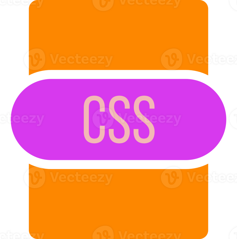 Css File Extension Icon Rounded And Color Fill png