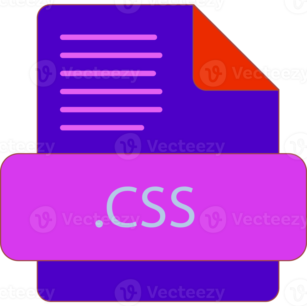 Css File Extention Icon Old Minimal Color Fill png