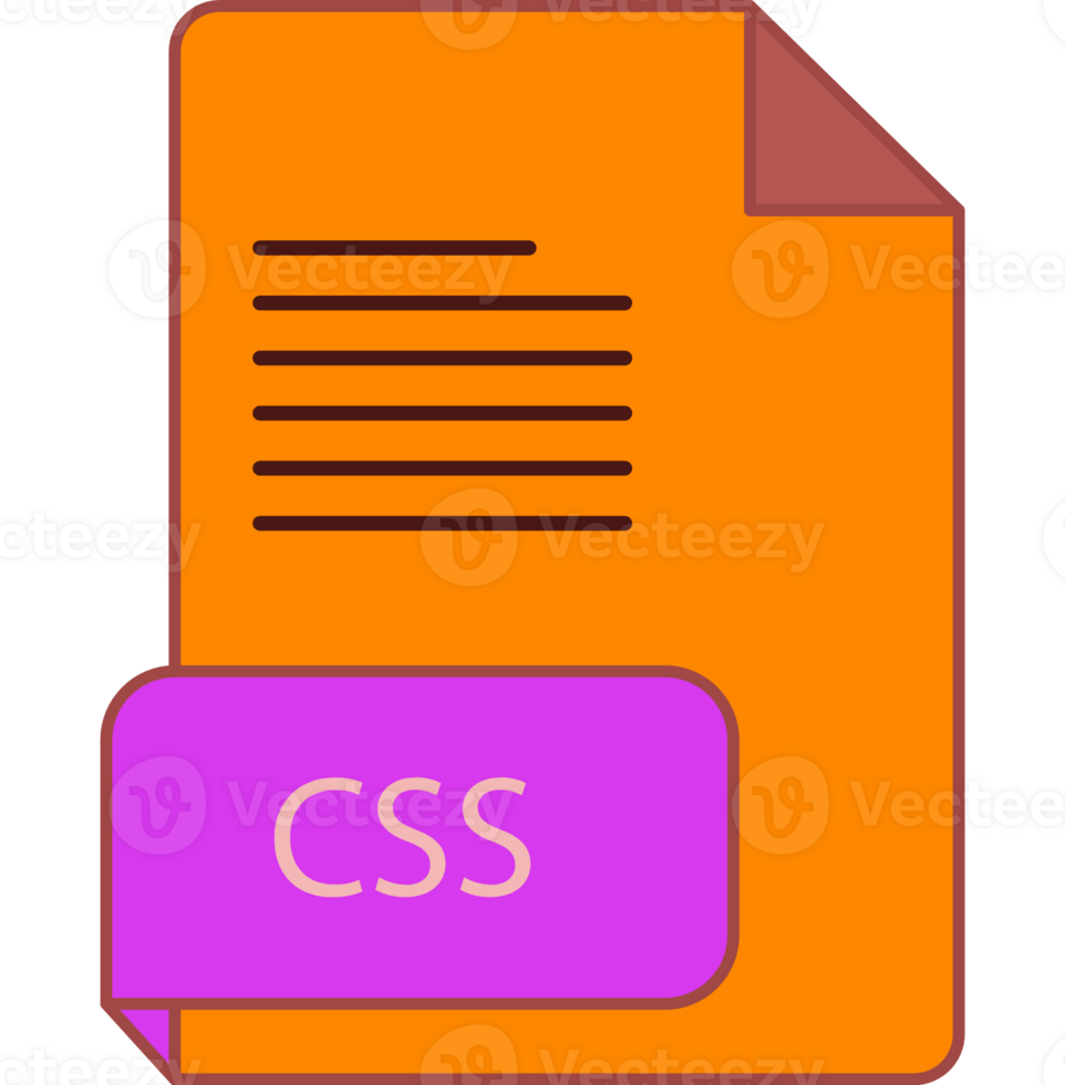 Css File Extension Icon Rounded Lines And Crisp Corners png
