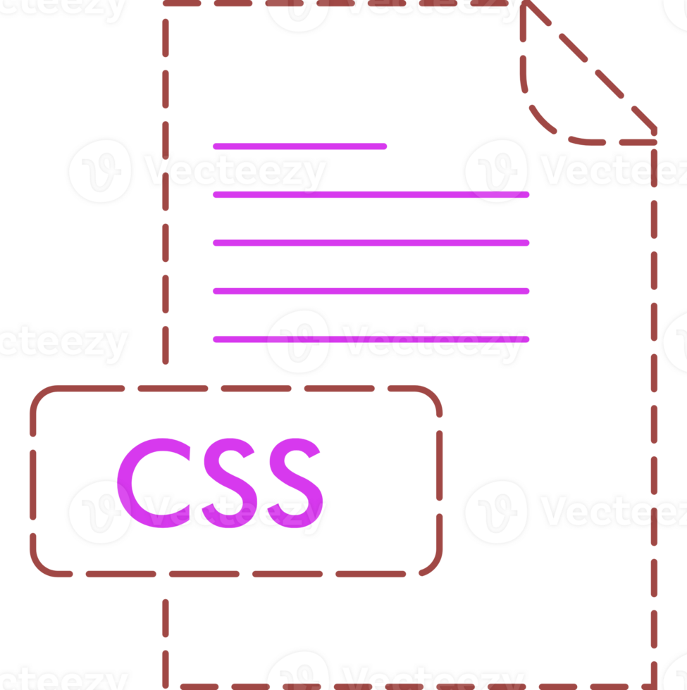 Css File Format Icon Rounded Outline png