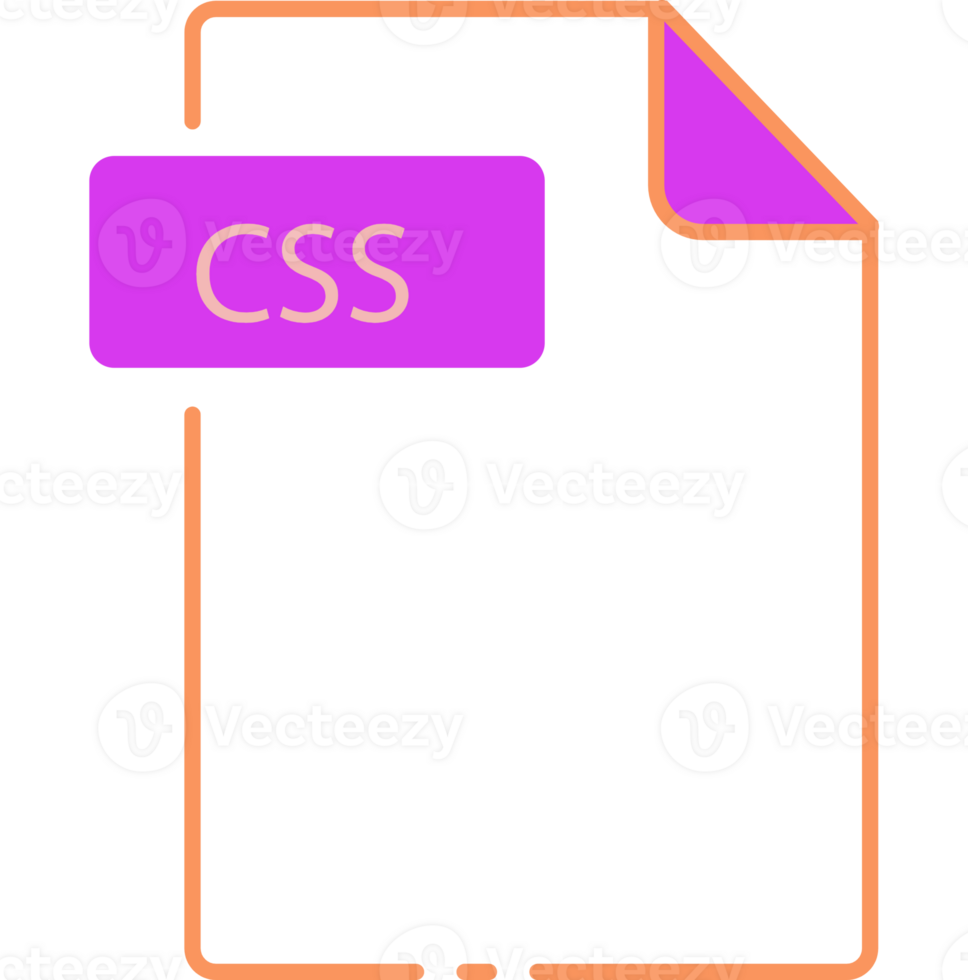 Css File Format Minimal Icon Outline png