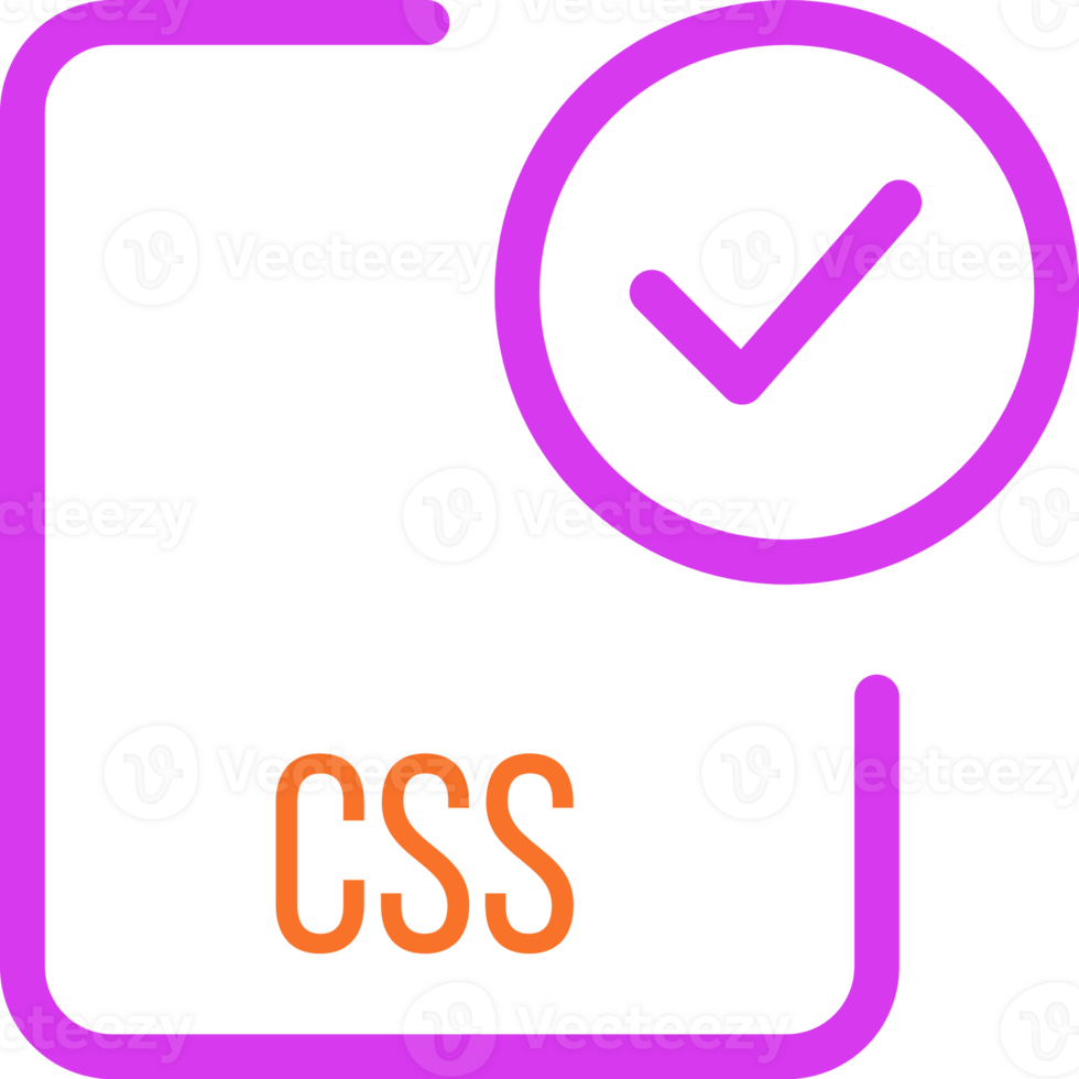 Css File Icon With Checked Mark png