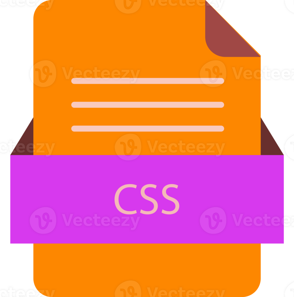 Css File Icon With Color And Rounded Corners And Folded Doc png