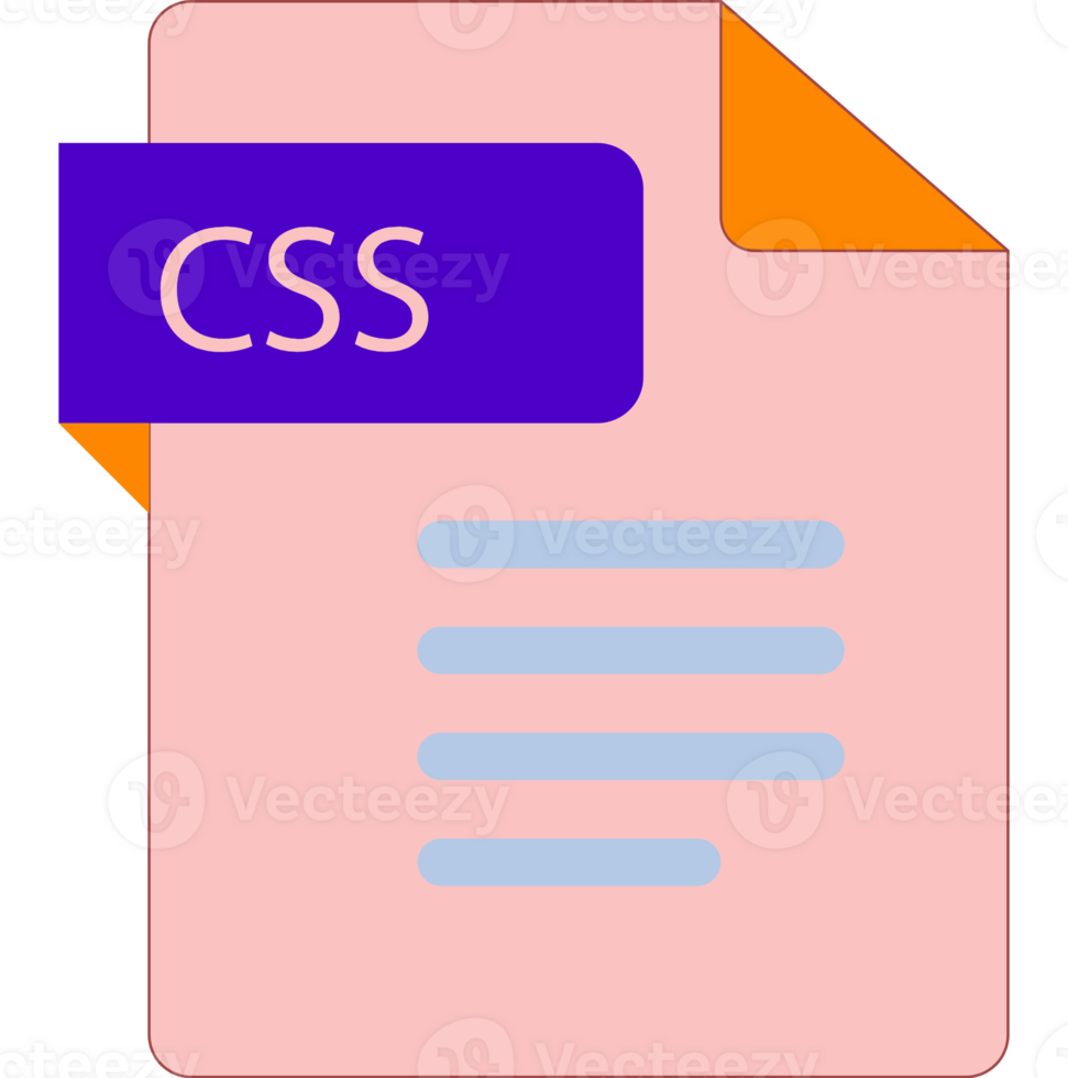 Css File Icon With Folded Style Document png