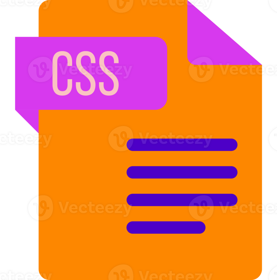 Css File Icon With Dark Color And Folded Doc png