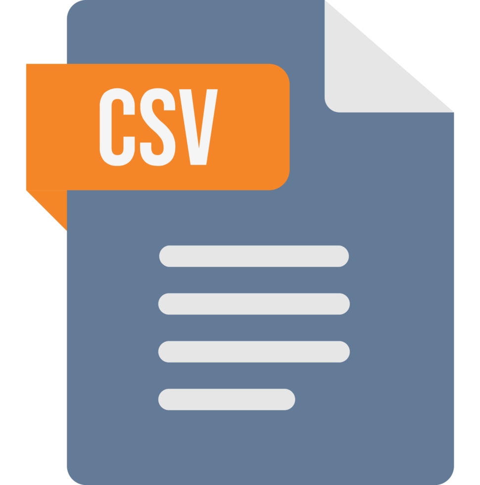 Csv Icon Orange And Rose Fill Color png