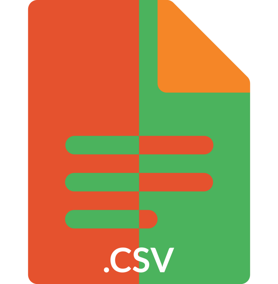 Csv Icon Orange And Malachite png