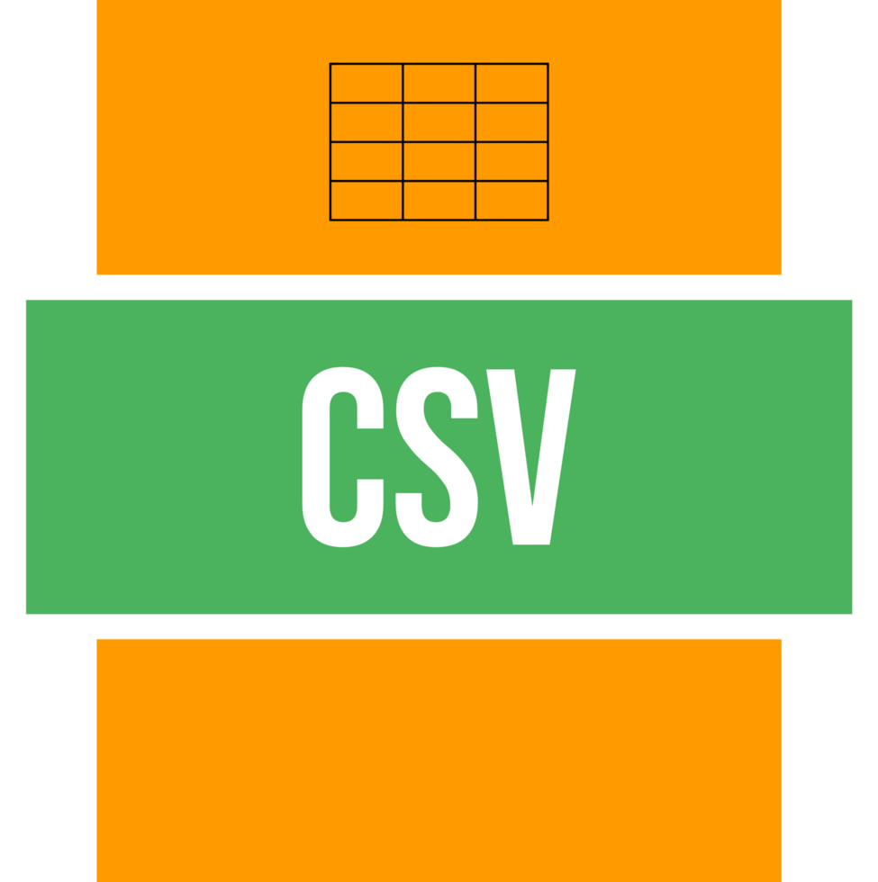 The csv file format is a file format that is used to store data png