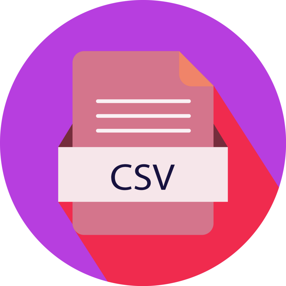 Csv File Icon With Black Shadow png
