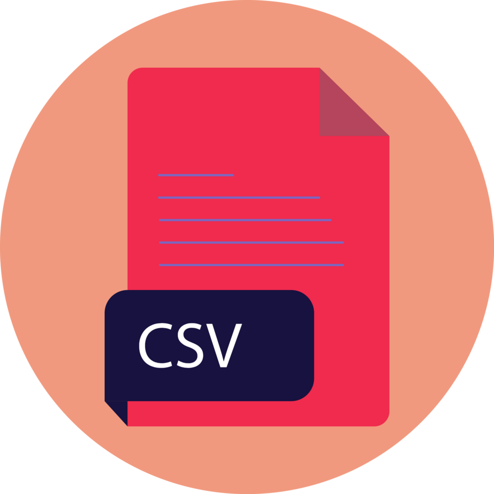 Csv File Extension Icon Black Color Crisp Corners Circular Shape png
