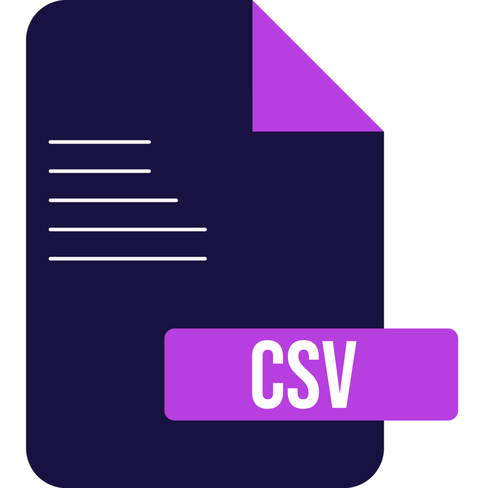 Csv File Extension Icon Color Fill Rounded Corners Inside Transparent png