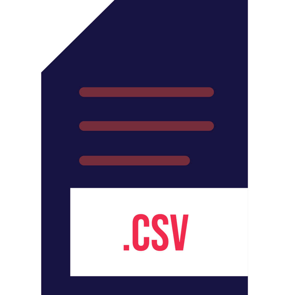 Csv File Extension Icon Minimal Colro Fill png