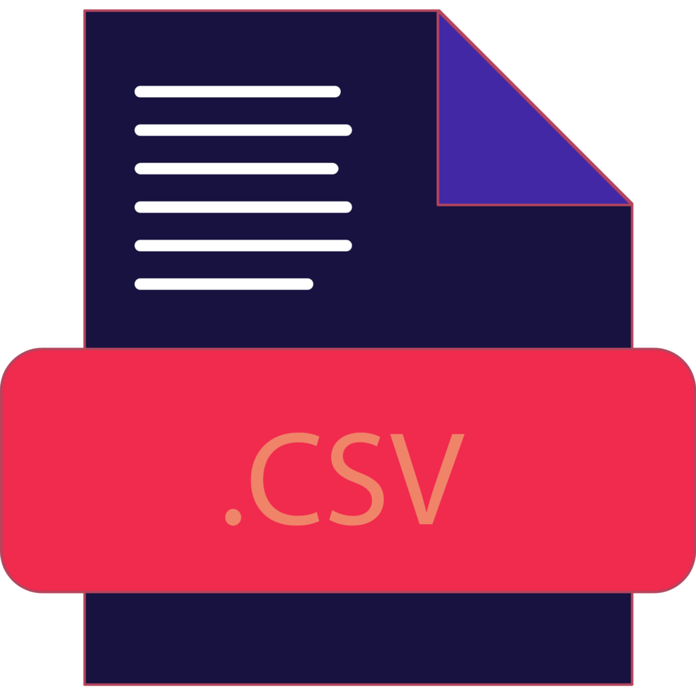 Csv File Extension Icon Fill And Bebes Writting png