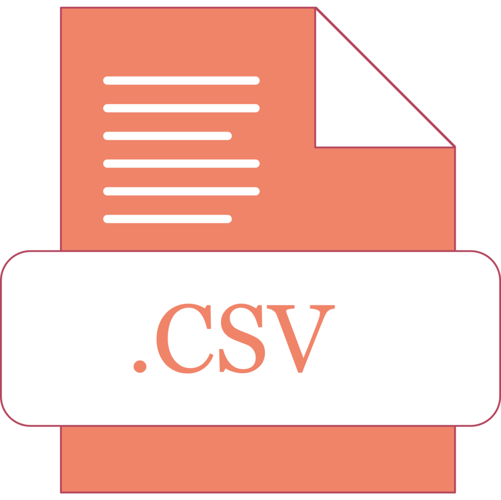 Csv File Extension Icon Fill With Minimal Colors png