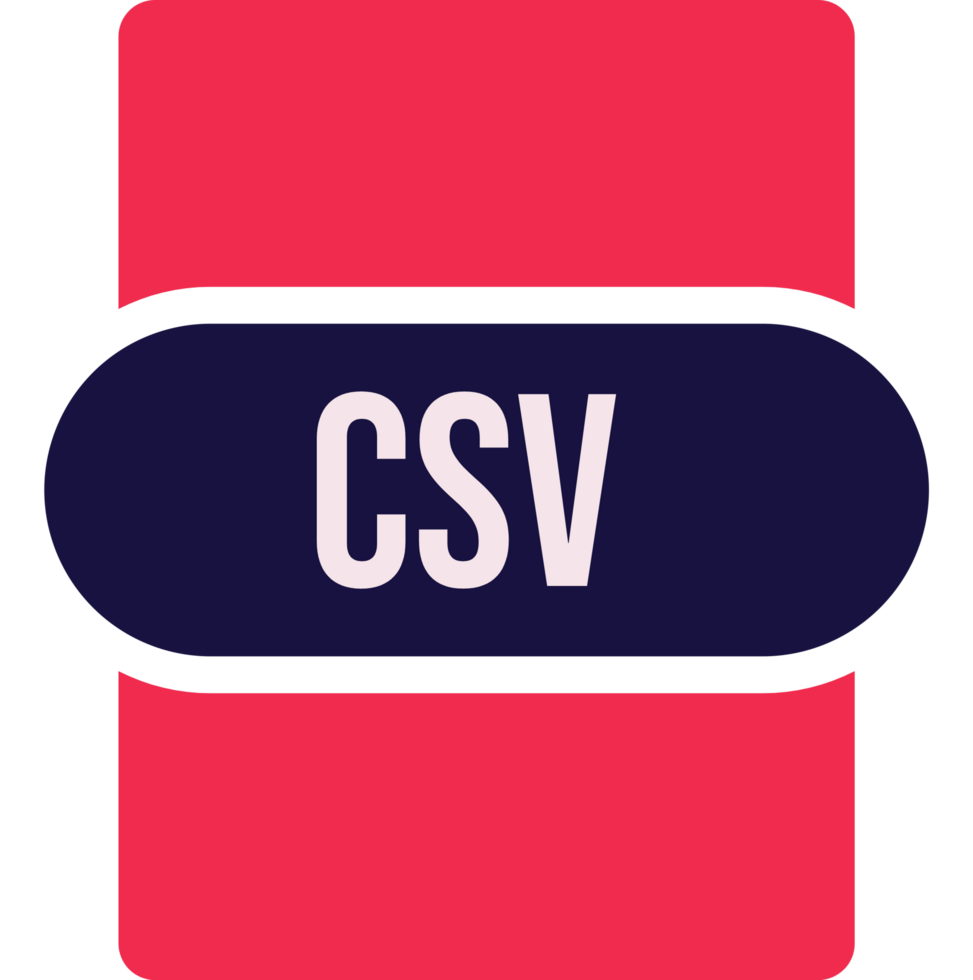 Csv File Extension Icon Rounded And Color Fill png