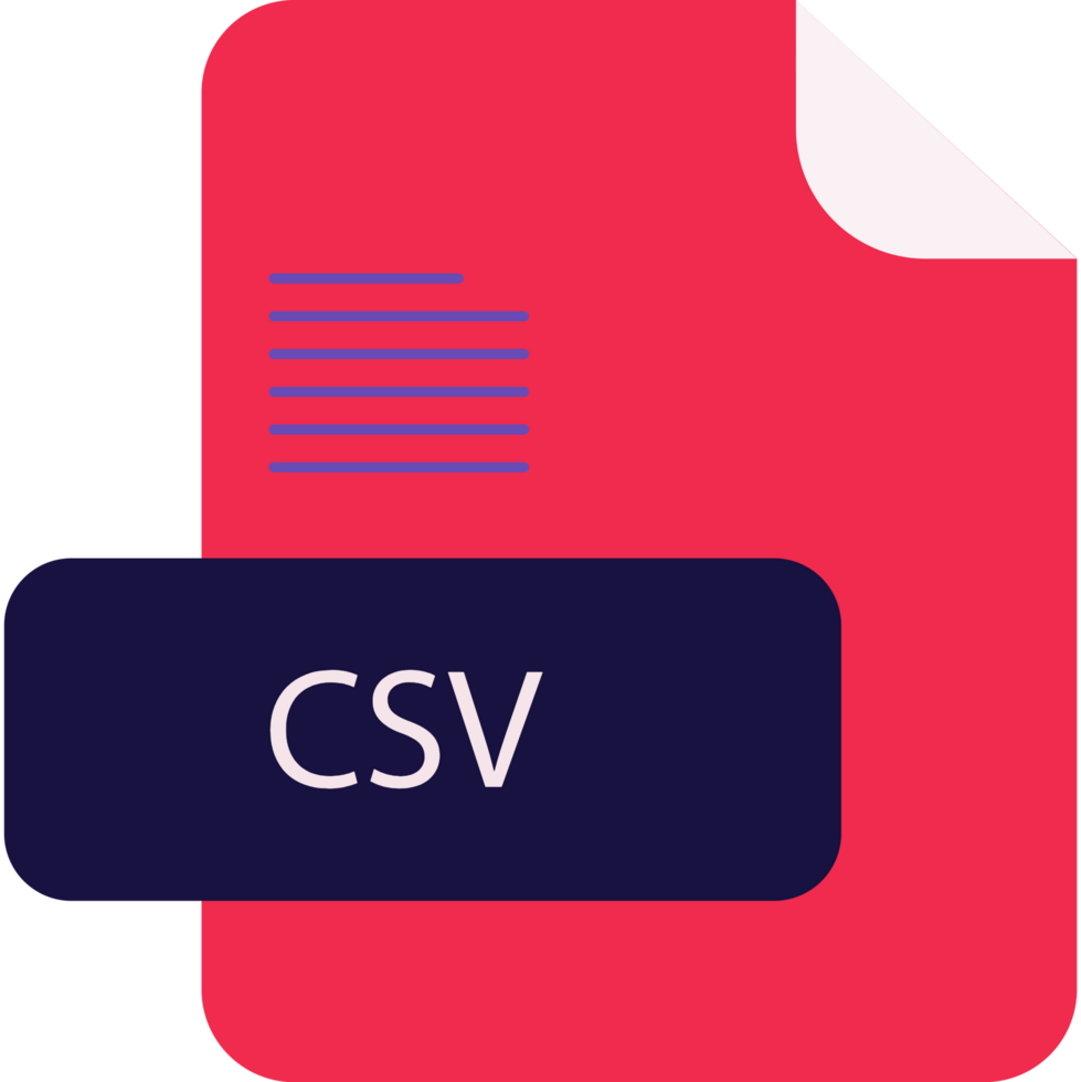 Csv File Extension Rounded Lines And Shape png