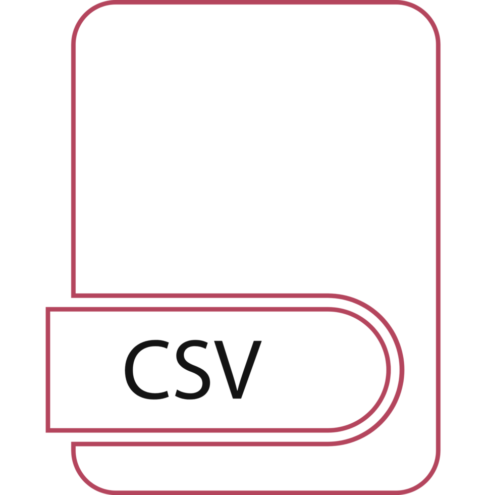 Csv File Format Icon Black Outline And Light Color png