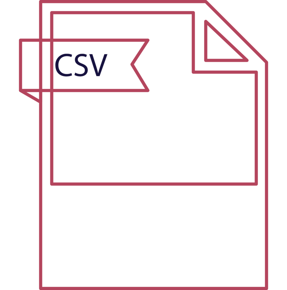 A file with the word csv on it png