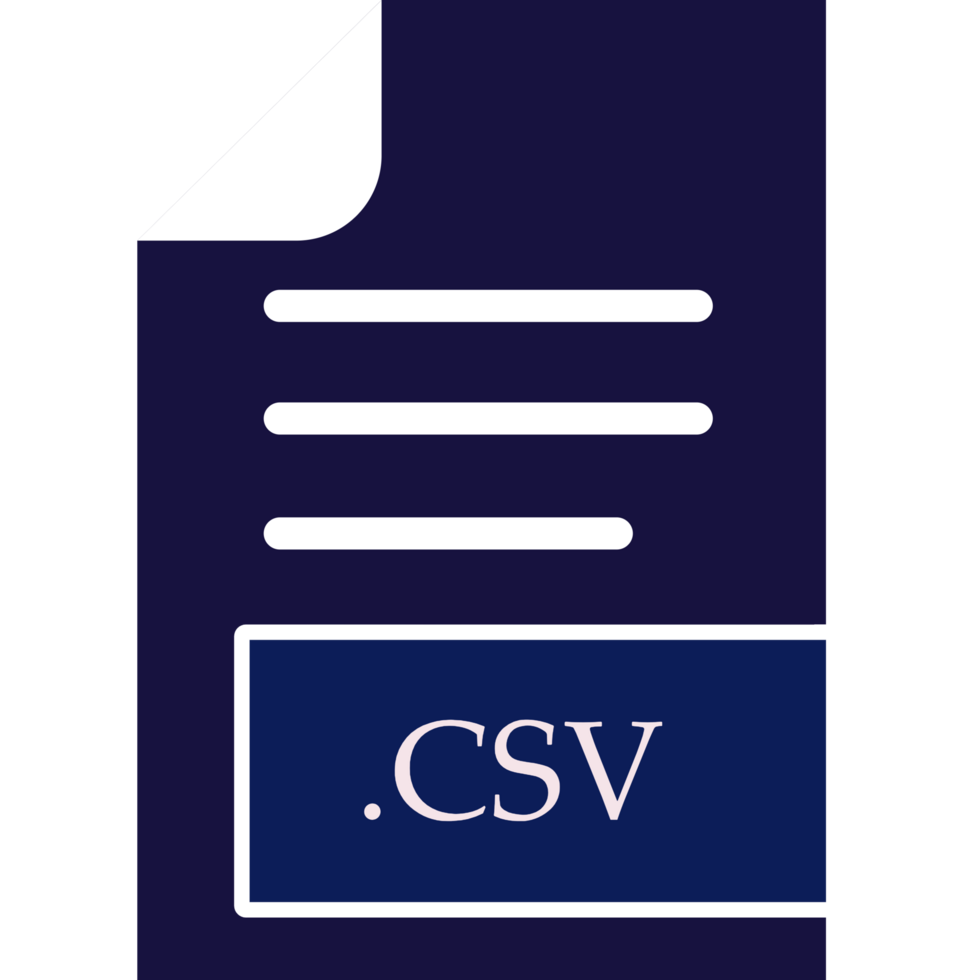 Csv File Format Icon Fill Inside png