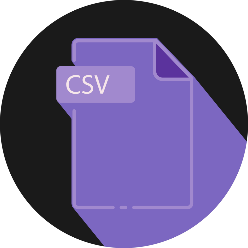 Csv File Fomat Minimal Icon With Circle Outside png